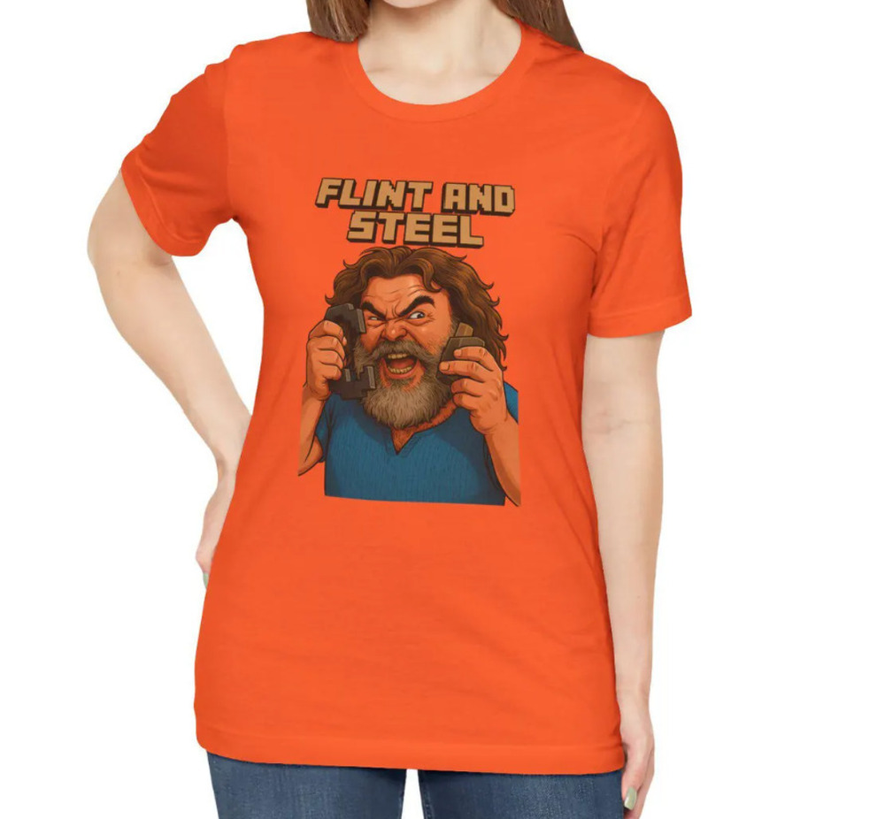 MC Flint And Steel Unisex Tees, Fun Gaming Shirt, Perfect Gift For Gamers